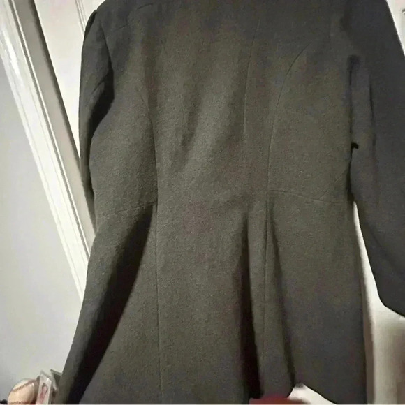 Mossimo Charcoal Grey Wool Blend Coat | Asymmetrical Zip | Size L - Picture 6 of 10